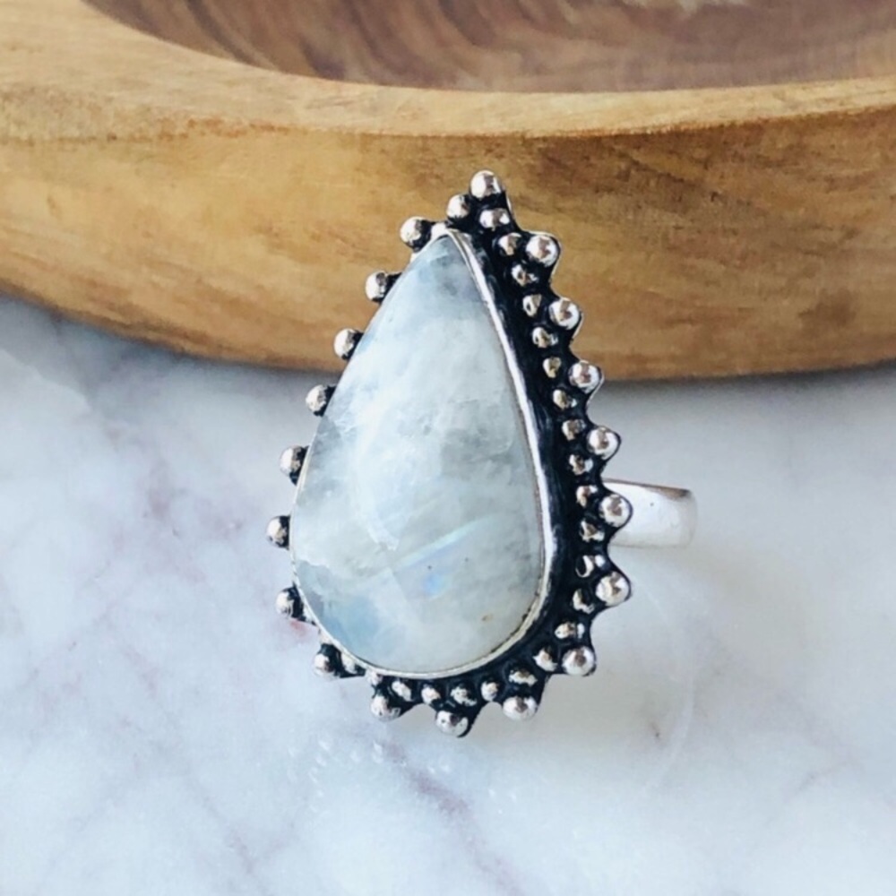 Moonstone Silver Ring